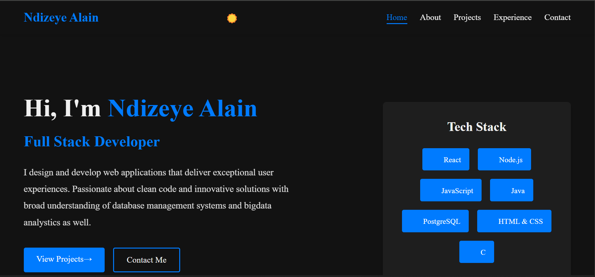 alainndizeye-Portfolio Website